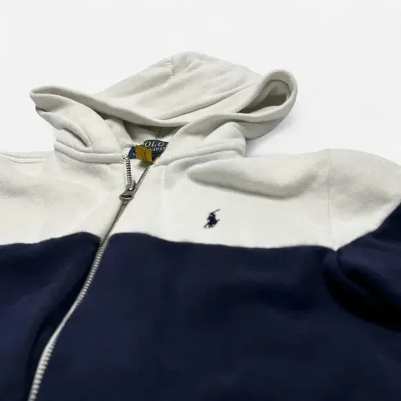 Polo Ralph Lauren Kids Colorblock Zip Hoodie Size 8 - Picture 2 of 6